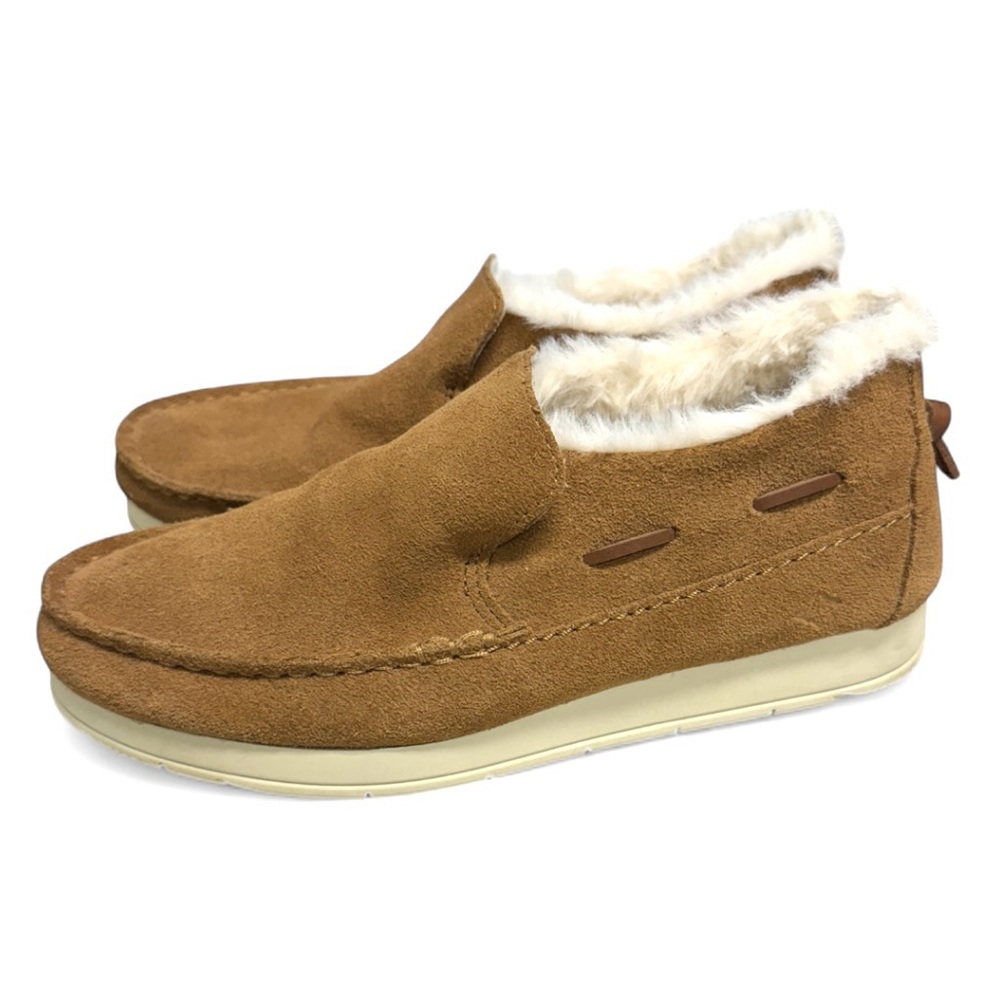 Sperry Women’s Moc-Slider Tan Suede Fleece-Lined Slip-On Shoes Size 7M - Picture 2 of 8